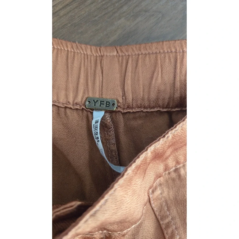YFB Young Fabulous‎ & Broke Copper Brown Jogger Pants XS Viscose Rayon Tapered